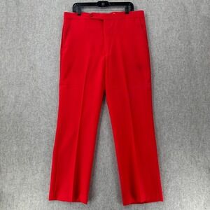VTG Knightsbridge Flex‎ Motion Poly Slacks Disco Pants 36X30 70s Stretch Waist